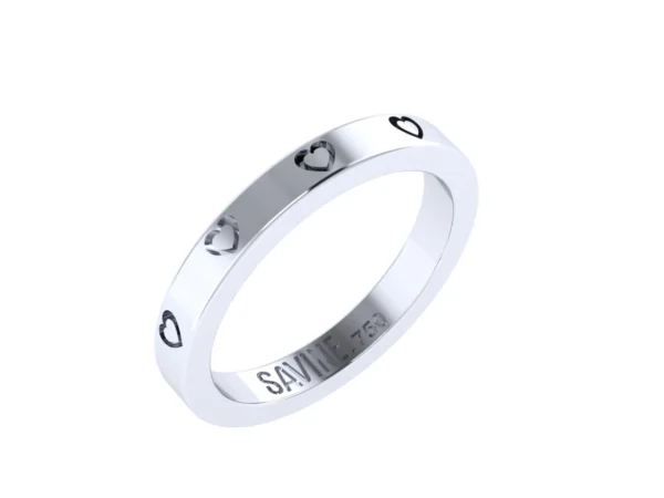 ANEL AMORE MINI OURO BRANCO