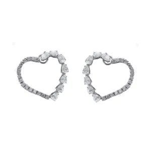 ARGOLA CORAÇÃO GOTA METADE