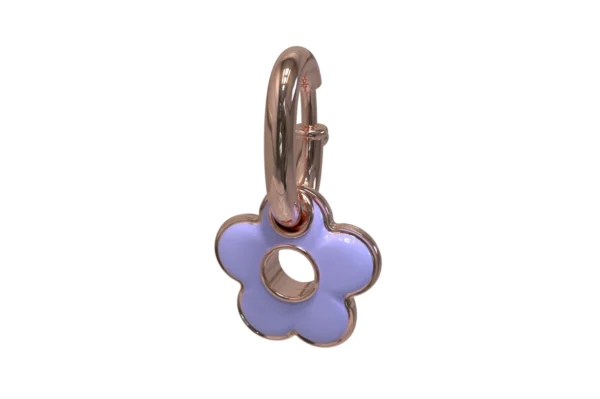BERLOQUE MIO FLOR MÉDIO COM ESMALTE AZUL ROSÉ
