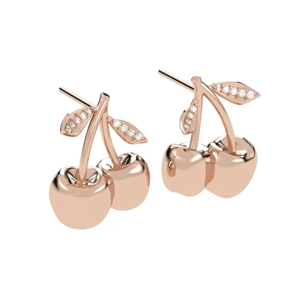 BRINCO CEREJINHA GRANDE OURO ROSÉ