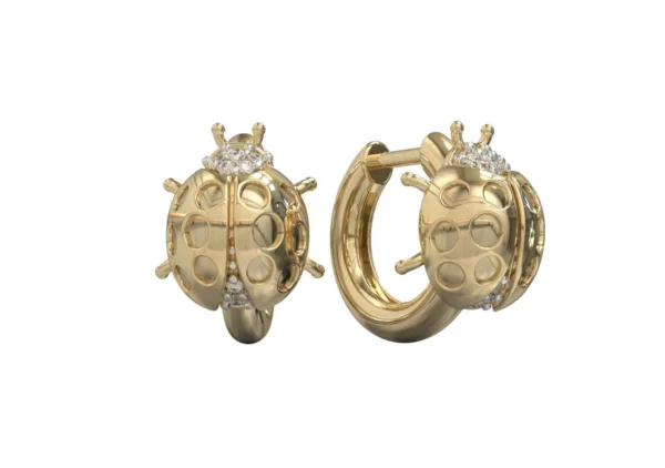 BRINCO JOANINHA ARGOLA PEQUENO OURO AMARELO