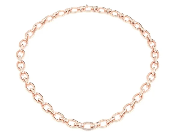 COLAR MIO COM BRILHANTE ROSÉ