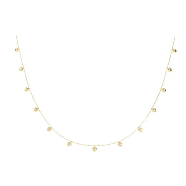 COLAR TREZE CORAÇÕES BABY OURO AMARELO