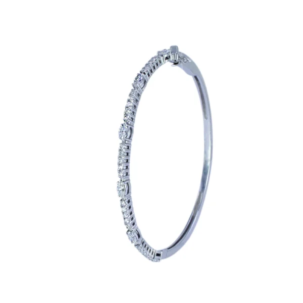 PULSEIRA RIVIERA DURA 06 NAVETES COM PAVE DE BRILHANTES